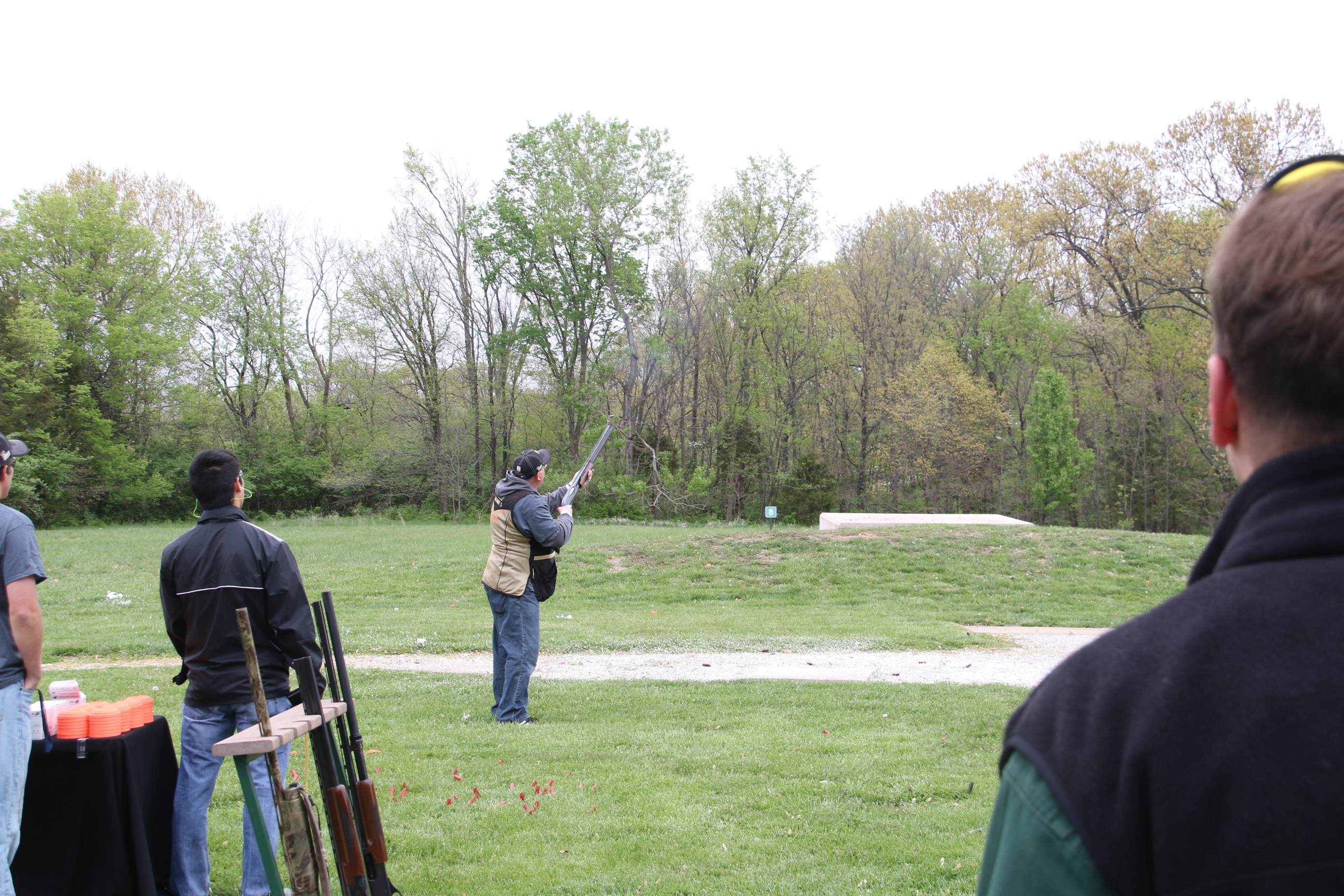 Demonstration of" from the hip" shooting